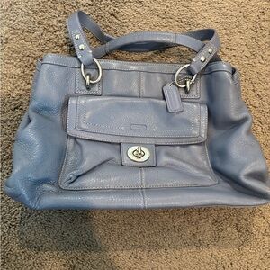 Coach Blue Leather Handbag